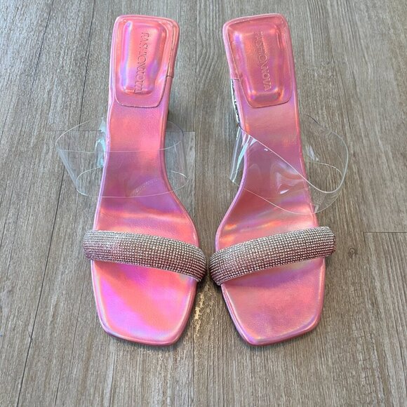 Womens Fashion Nova Pink "Maya" Heels - 11 - Picture 4 of 9